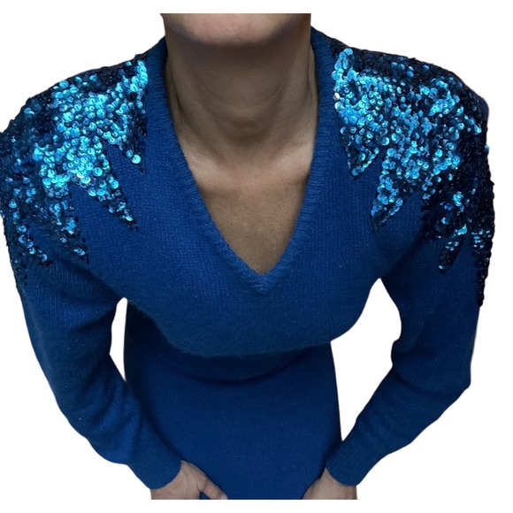 Vintage Sequin Sweater Dress - Picture 3 of 5